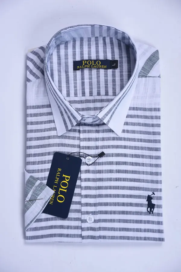 chemise Ralph lauren en Pur Lin Rayé demi manche