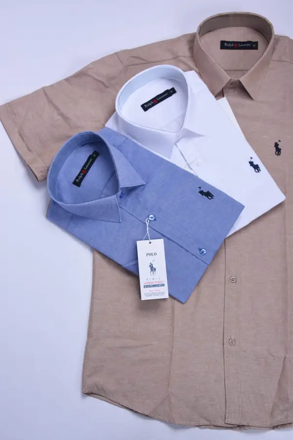pack de 3 chemises Ralph lauren Oxford demi manche