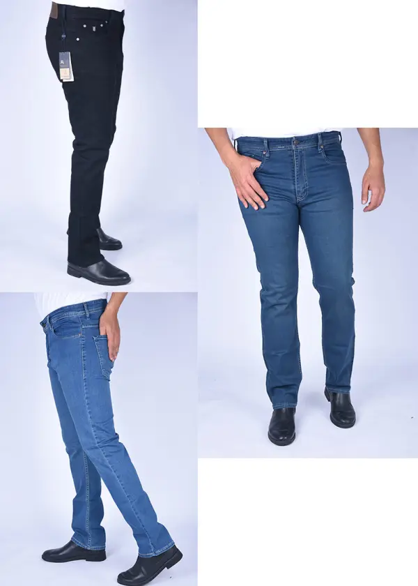 Pack de 3 jeans De Luxe en denim stretch confortable